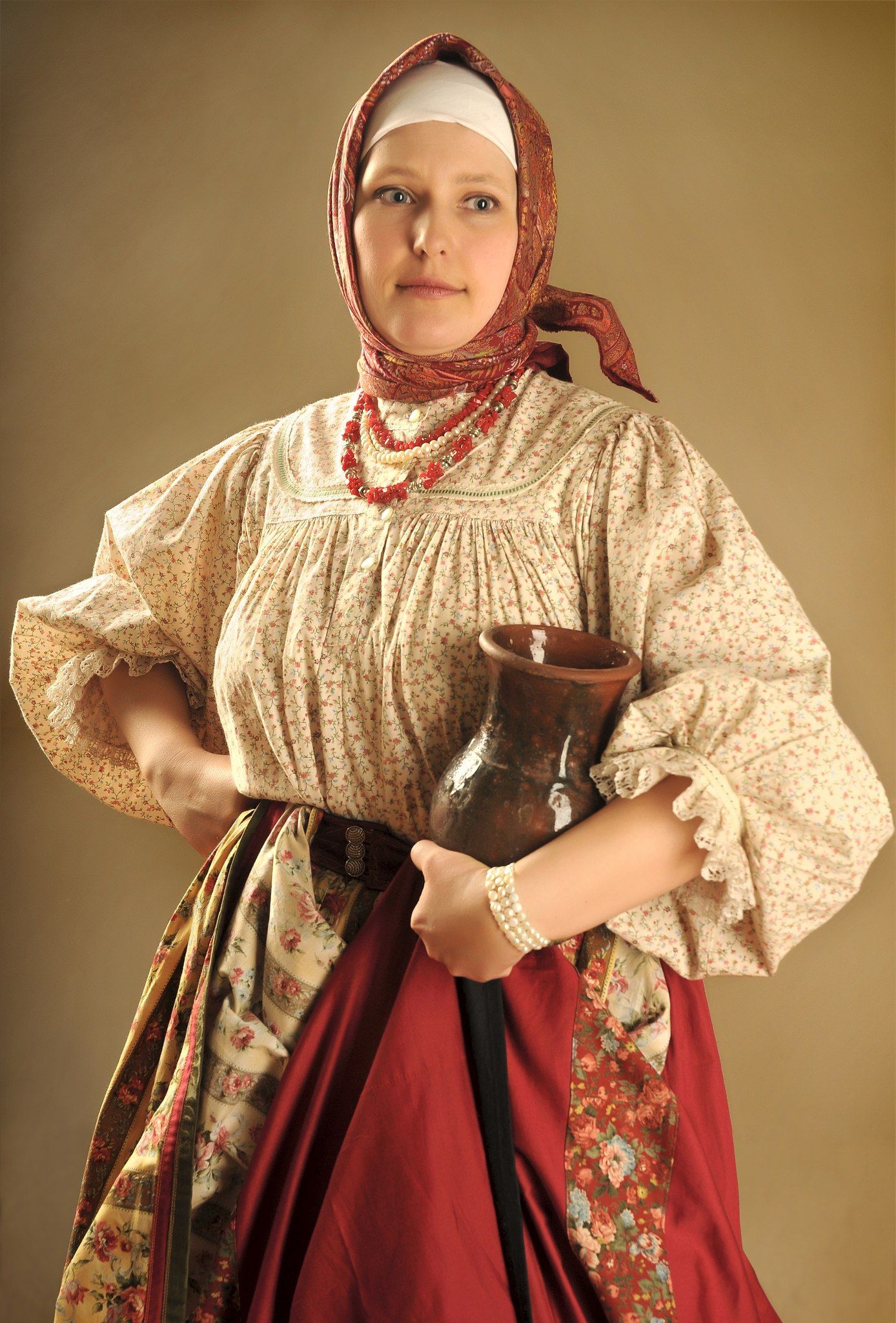 Girls in Slavic costumes in Dusseldorf